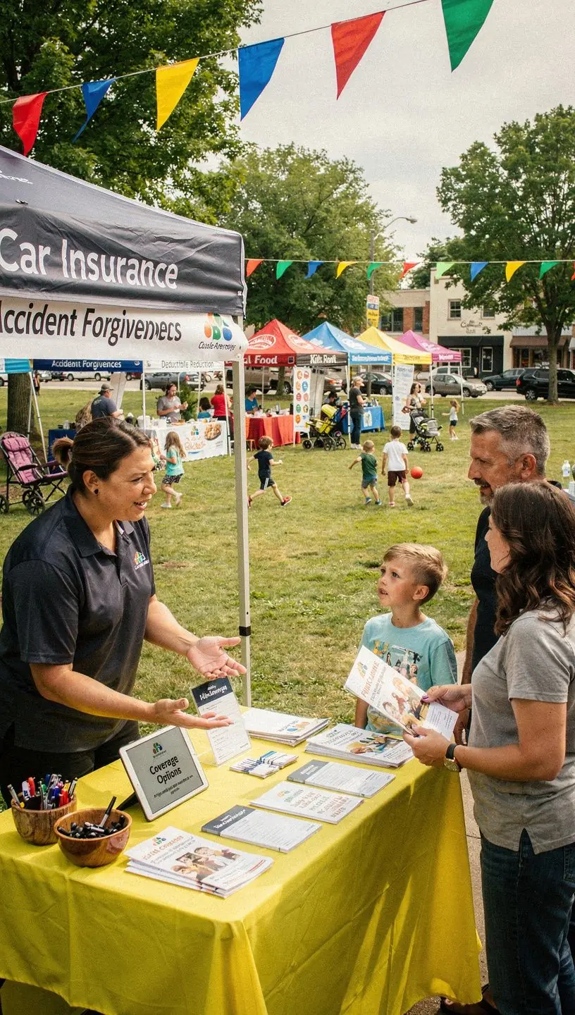 Grafika przedstawiająca ikonę ochrony kierowcy z symbolem tarczy.
