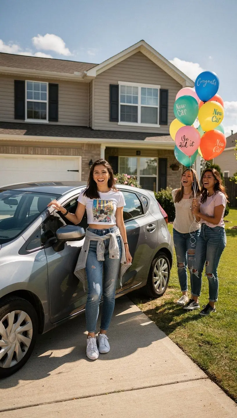 Scena przedstawiająca kolizję, z napisem „Odpuszczenie wypadków”.